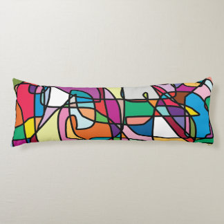 Abstract Colours Doodle Body Pillow