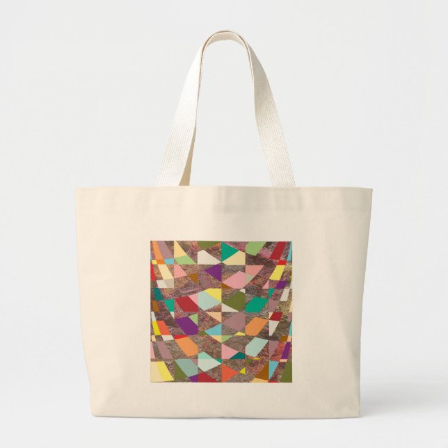 Abstract Colours Glitter Large Tote Bag (Front)