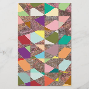 Abstract Colours Glitter Stationery