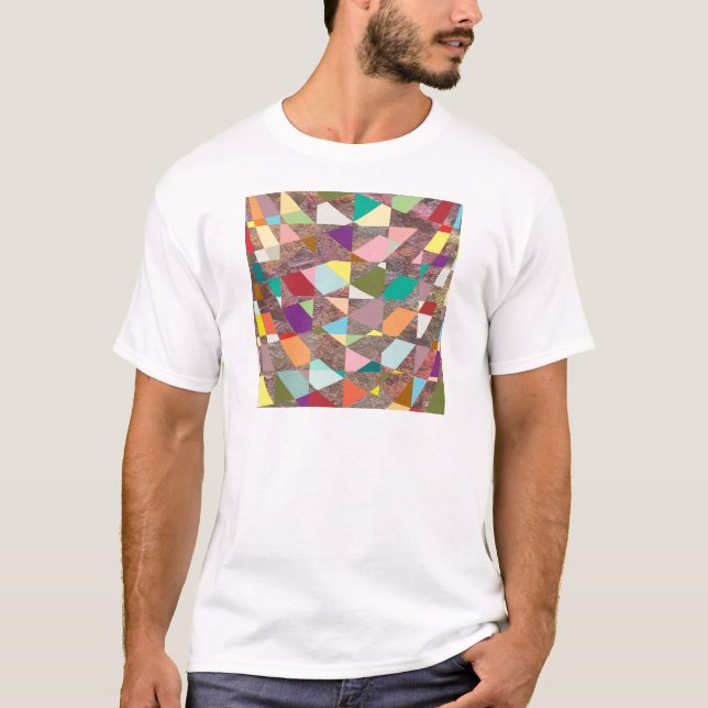 Abstract Colours Glitter T-Shirt (Front)