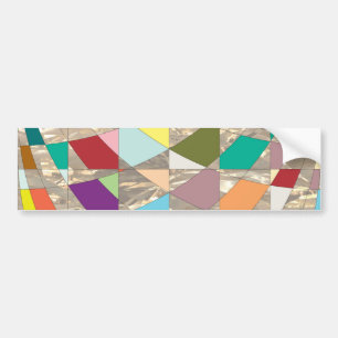 Abstract Colours Gold Bumper Sticker