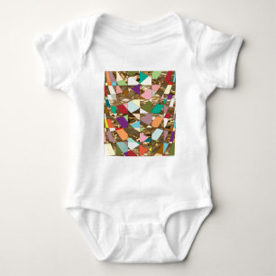 Abstract Colours Gold Foil Baby Bodysuit