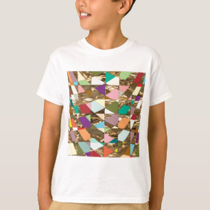 Abstract Colours Gold Foil T-Shirt