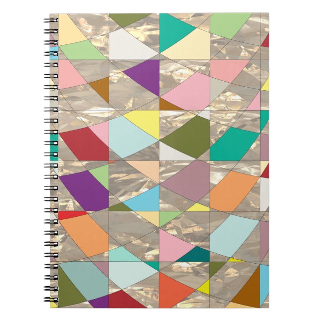 Abstract Colours Gold Notebook (Front)