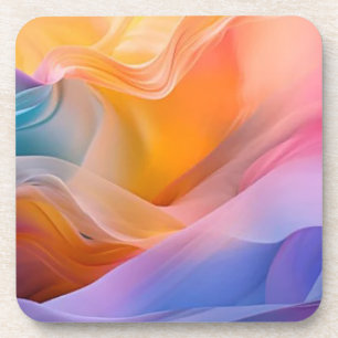 Abstract Colours Hard plastic coaster