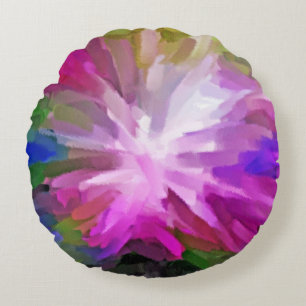 Abstract Colours Painting #102 Round Cushion
