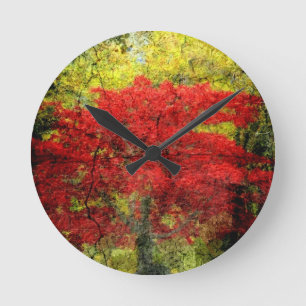 Abstract Colours Painting #2 Round Clock