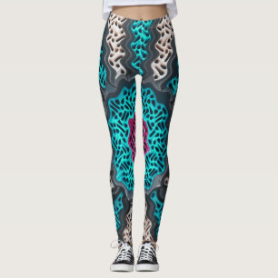 Abstract Colours Pattern Leggings