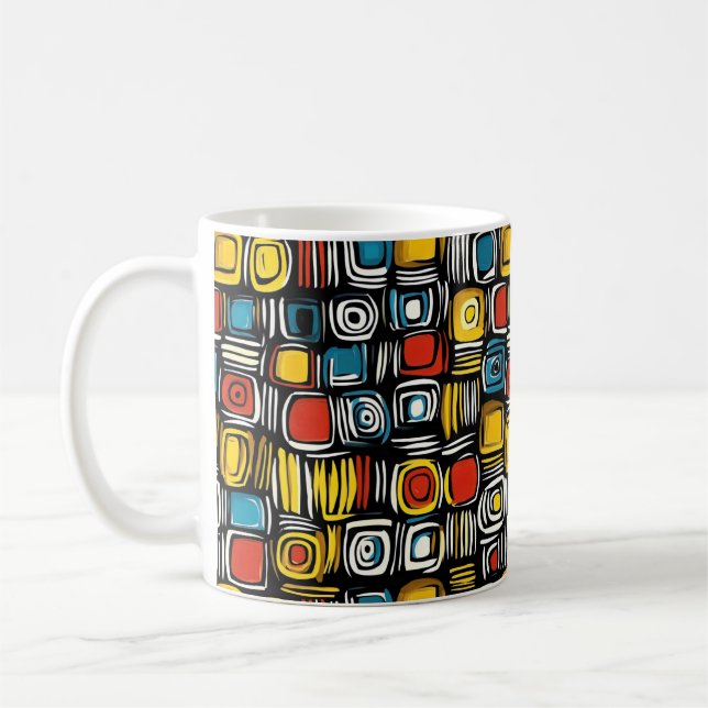 Abstract Colours Psychedelic Coffee Mug (Left)