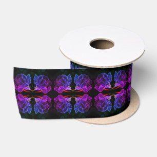 Abstract Colours Rose Fantasy Flower Satin Ribbon