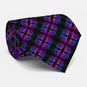 Abstract Colours Rose Fantasy Flowers Tie