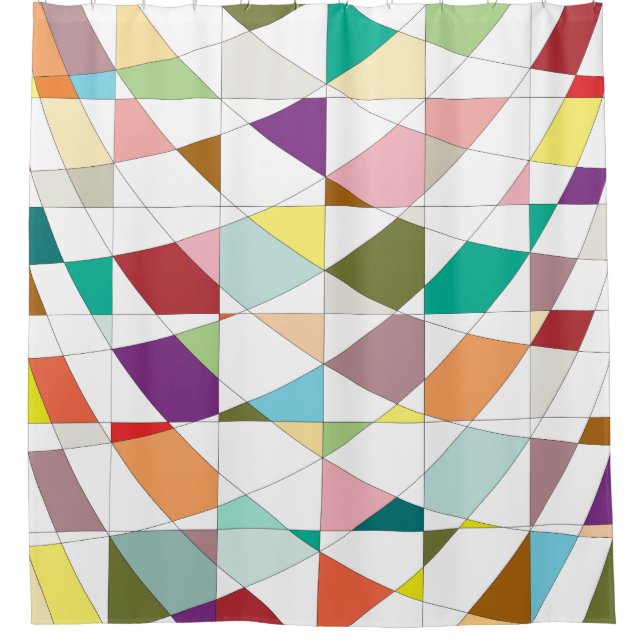 Abstract Colours Shower Curtain (Front)