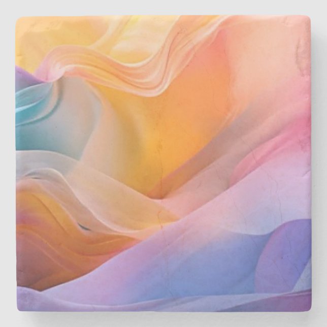 Abstract Colours Stone Coaster (Front)