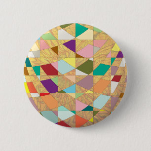 Abstract Colours Sun Burst 6 Cm Round Badge