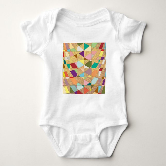 Abstract Colours Sun Burst Baby Bodysuit (Front)
