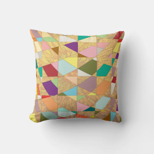 Abstract Colours Sun Burst Cushion