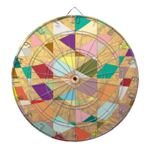 Abstract Colours Sun Burst Dartboard