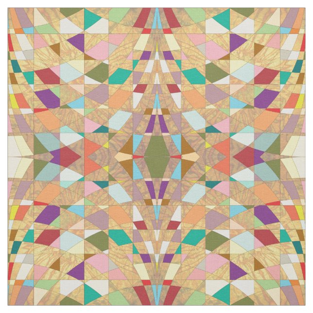 Abstract Colours Sun Burst Fabric (Swatch)