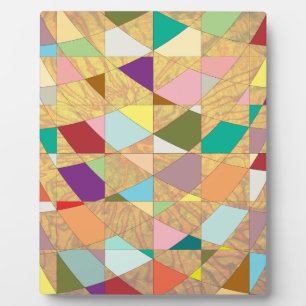 Abstract Colours Sun Burst Plaque