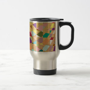 Abstract Colours Sun Burst Travel Mug