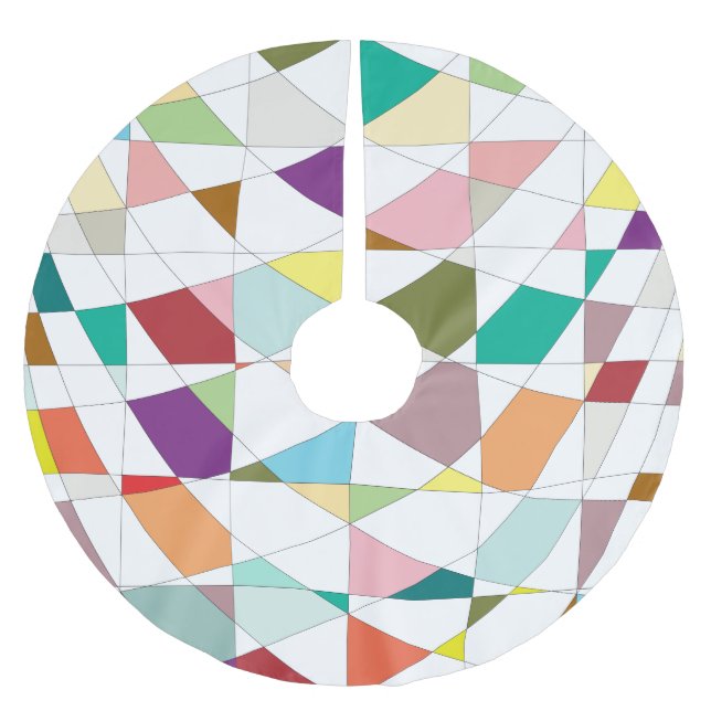 Abstract Colours Tapestry Brushed Polyester Tree Skirt (Front)