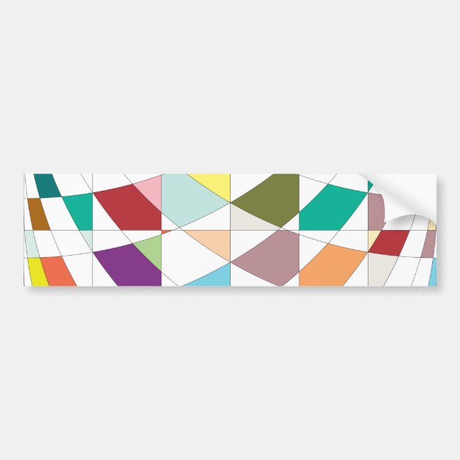 Abstract Colours Tapestry Bumper Sticker (Front)