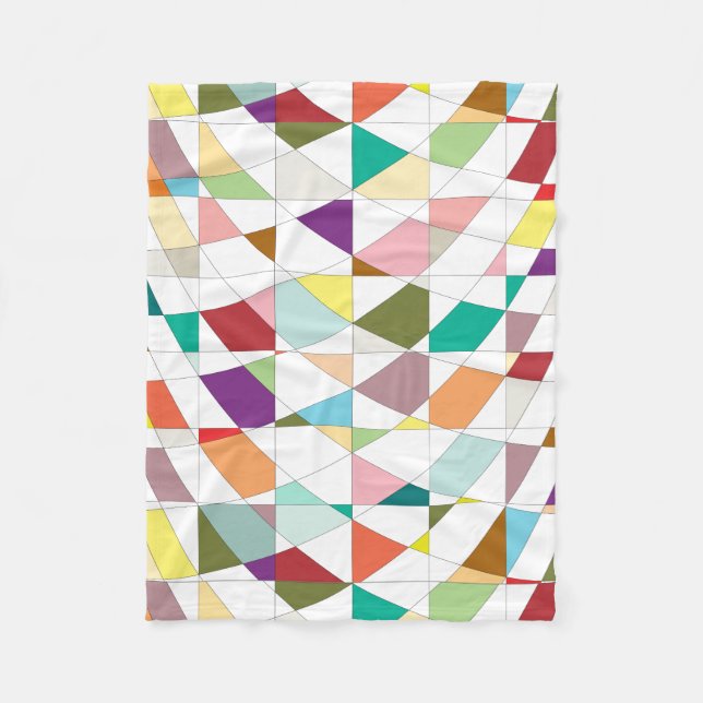 Abstract Colours Tapestry Fleece Blanket (Front)