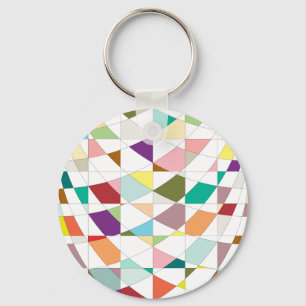 Abstract Colours Tapestry Key Ring