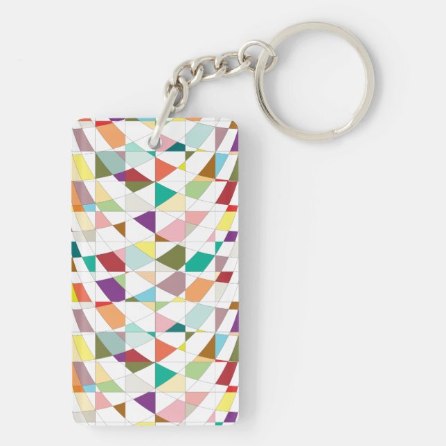 Abstract Colours Tapestry Key Ring (Back)