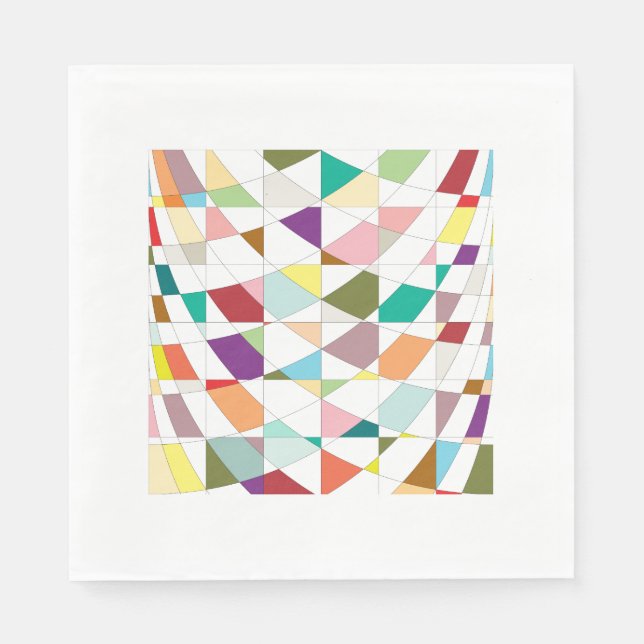 Abstract Colours Tapestry Napkin (Front)