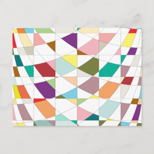 Abstract Colours Tapestry Postcard
