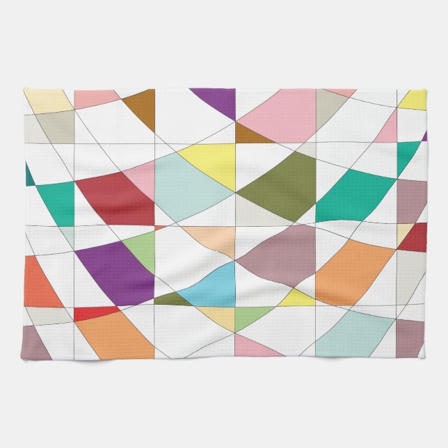 Abstract Colours Tapestry Tea Towel (Horizontal)