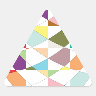 Abstract Colours Tapestry Triangle Sticker