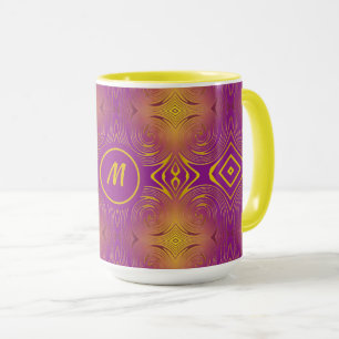 abstract colrful swirl pattern coffee mug
