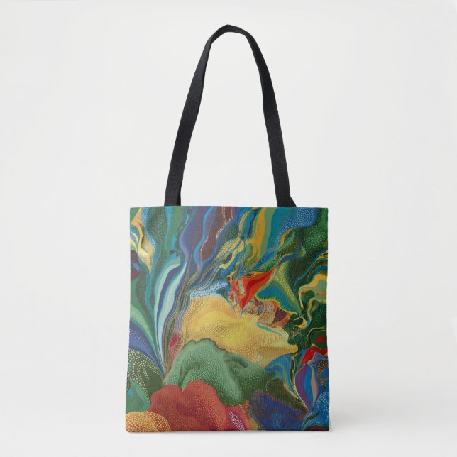 abstract colur splashes water colors tote bag (Front)