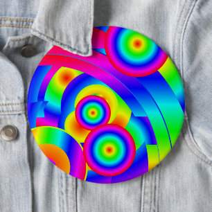 Abstract Comet 6 Cm Round Badge