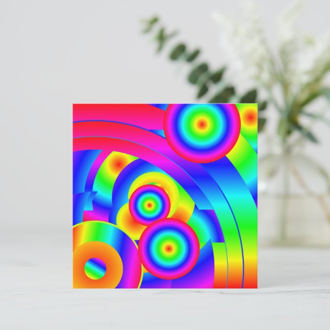 Abstract Comet  Card (Standing Front)