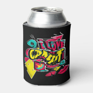 Abstract comics graffiti text grunge urban lips he can cooler