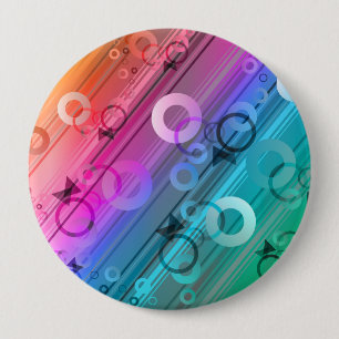 Abstract Composition 10 Cm Round Badge