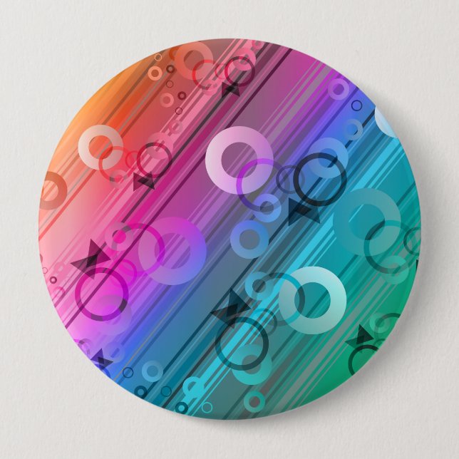 Abstract Composition 10 Cm Round Badge (Front)