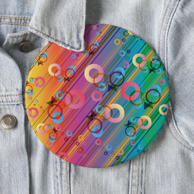 Abstract Composition 6 Cm Round Badge (In Situ)