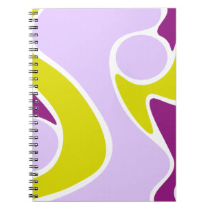 Abstract composition in purple and green colours notebook