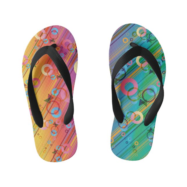 Abstract Composition Kid's Jandals (Footbed)