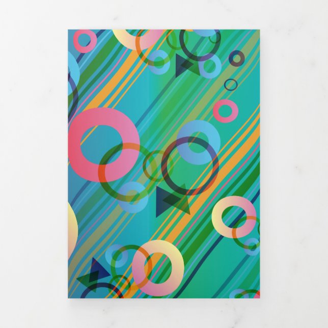 Abstract Composition Tri-Fold Holiday Card (Cover)