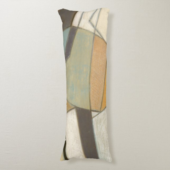 Abstract Composition with Muted Colours Body Cushion (Front Vertical)