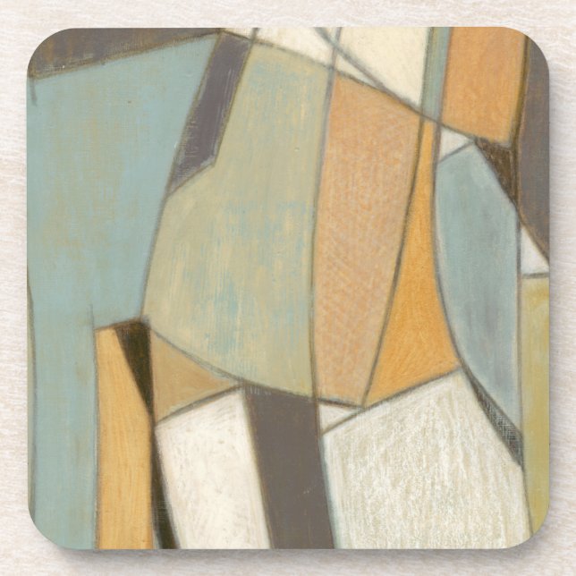 Abstract Composition with Muted Colours Coaster (Front)