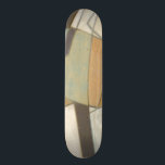 Abstract Composition with Muted Colours Skateboard<br><div class="desc">The muted colours of this Norman Wyatt composition harkens back to abstract works by Piet Mondrian. While the paints used are toned down,  their the colours together speak loudly and call attention to the piece. Purchase your copy today!</div>