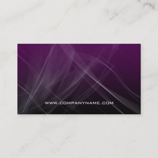 Abstract Computer Business Card Purple Hi-Tech (Front)