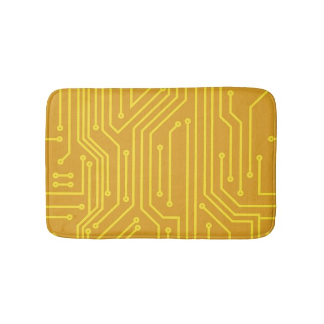 Abstract computer equipment bath mat (Front)