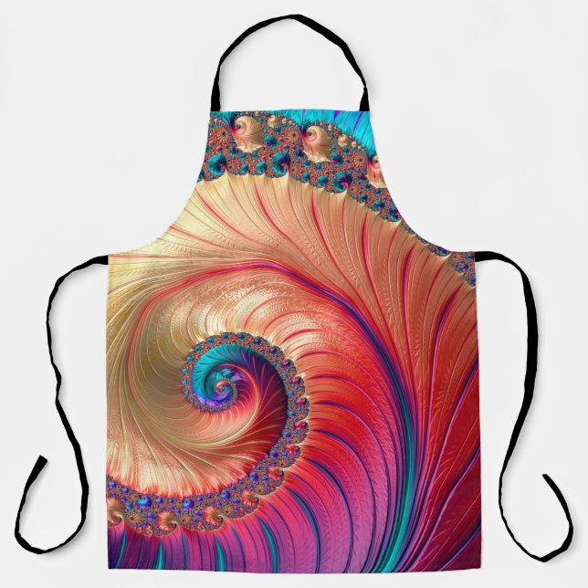 Abstract Computer generated Fractal design. A frac Apron (Front)